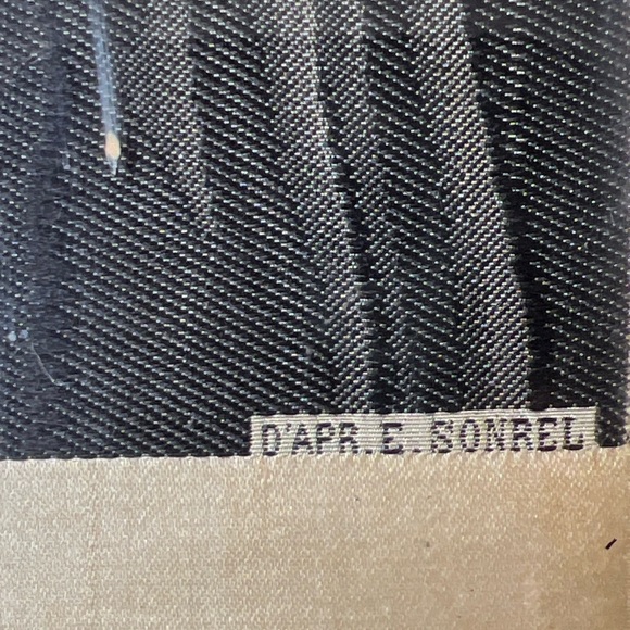 Rare antique French framed silk artwork embroidered artist signed collectible - Picture 7 of 14